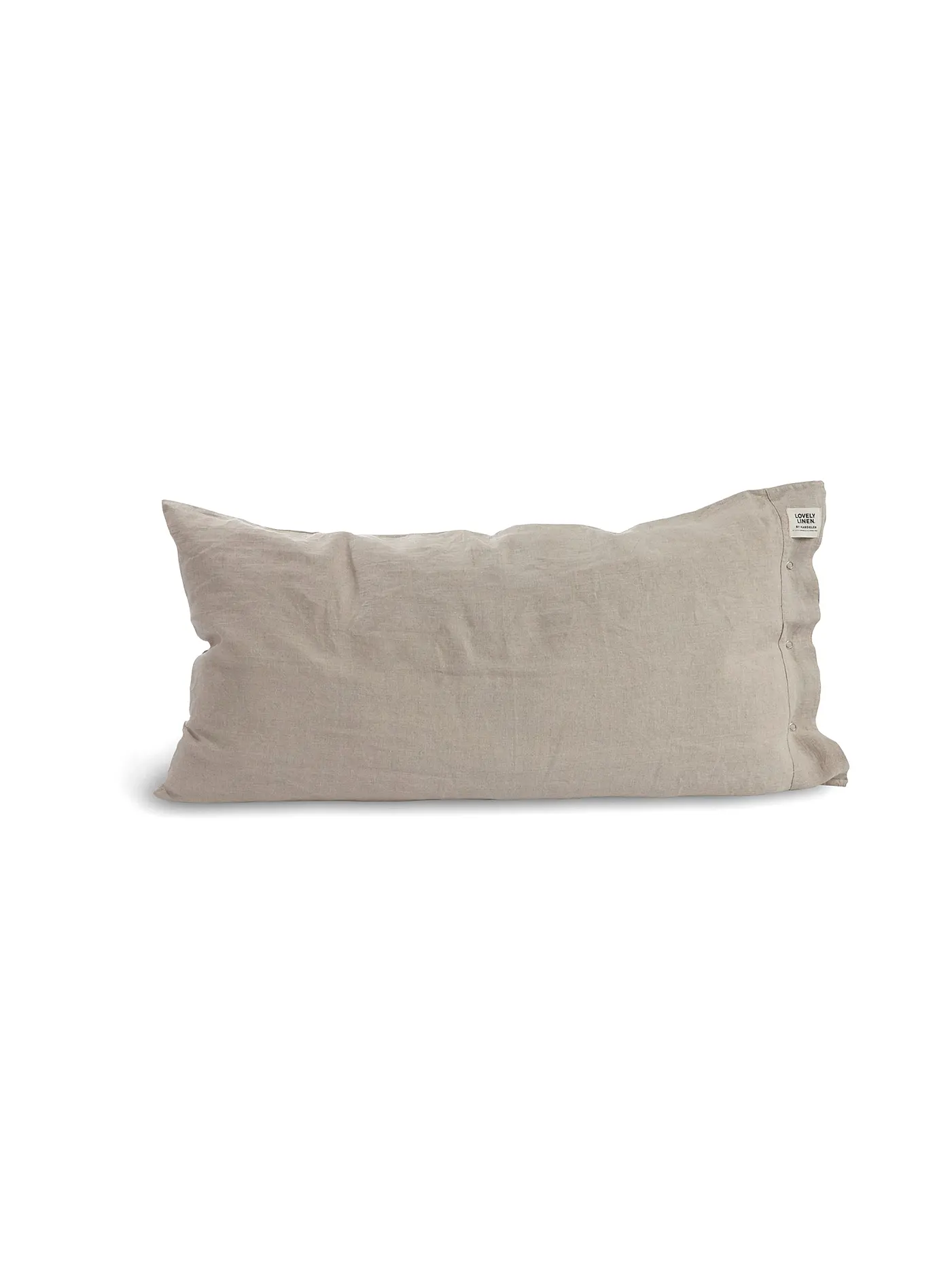 LOVELY LINEN | Leinen Kissenbezug Misty 40x80cm Grey | beige